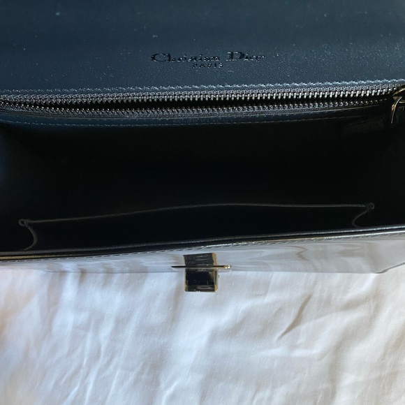 Dior Metallic Patent Micro-Cannage Diorama Bag Onyx Black - Picture 10 of 14